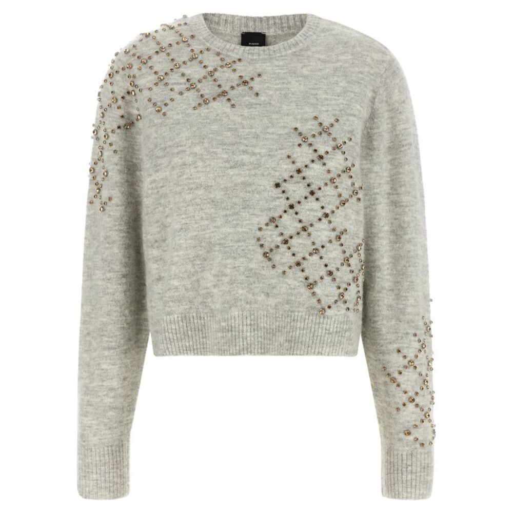 PINKO Gray Wool Women's Cardigan